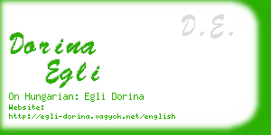 dorina egli business card